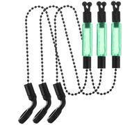 JOINPAYA 3pcs Professional Fishing Bite Alarms with Green Covers Sensitive Line Shaking Alert for Day Night Angling Easy Fishing Rod Gear for Relaxed Outdoor Experience
