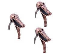 JOINPAYA 3pcs Professional Metal Guitar Capo Crocodile Clip for Acoustic and Electric Guitars Durable Design for Easy Repositioning and Tuning Antique Finish