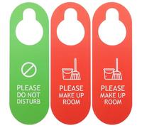 JOINPAYA 3pcs Pvc Door Hanger Signs Do Not Disturb Hotel Room Door Knob Hanging Tags Easy to Read and Hang Unique Design for Hotel and Club Use Random Color