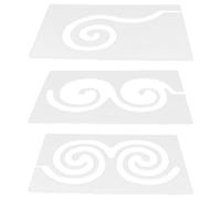 JOINPAYA 3pcs Quilting Stencil Templates Sewing Guide Template Acrylic Sturdy Creative Swirl Design Spiral Pattern Patchwork Quilt for Home Crafts and Professional Studios