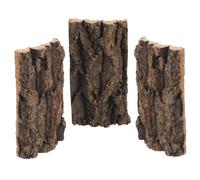 JOINPAYA 3Pcs Realistic Bark Aquarium Decor for Reptile Tanks Vivid Background for Terrarium Natural Look for Snakes Lizards and More Compact Lightweight Easy to Cut
