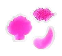 JOINPAYA 3pcs Rose Red Gel Ice Packs for Eye Lip Facial Care, Hot Cold Therapy Pads for Relieving Eye Strain and Soothing Skin, Reusable Cold Gel Packs Set