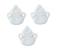 JOINPAYA 3Pcs Scale Dollhouse Decor Smooth Surface Lightweight Sugar Bowls for Imaginative Play and Home Decoration