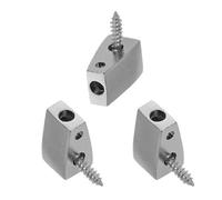 JOINPAYA 3pcs Silver Electric Headless Bass Guitar Locking Nut Brass String Lock Bridge for Guitar Repair Musical Instrument Accessories