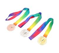 JOINPAYA 3pcs Sports Competition Medals Gold Silver Bronze Medals for Awards for School Events and Trophies