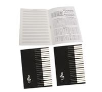 JOINPAYA 3pcs Staff Notebook Piano Stave Notebook Guitar Music Book for Music Practice Diary Soft Cover