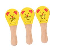 JOINPAYA 3pcs Wooden Castanets Animal Clapper Lightweight Handheld Percussion Instruments for Early Music Learning Coordination Development and Interaction