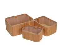 JOINPAYA 3pcs Woven Storage Baskets for Organizing Drawer Closet Shelf and Dresser Versatile Natural Material Cube Bin Containers for Efficient Space Management