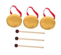 JOINPAYA 3sets Traditional Chinese Gong Instrument Gong Mallets Portable Hand Percussion Instruments Educational Music Toys for Boys and Girls