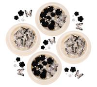 JOINPAYA 4 Boxes Nail Charms Nail Pearls Resin Create Makeup Beauty Practical to Use Professional Makeup Artists Accessories