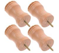 JOINPAYA 4 Pieces Woven Rattan Wall Hooks with Solid Wood, 3.5cm Decorative Coat and Towel Hangers for Entryway and Bedroom Wall Storage, Over Door Hanging Rack for Home Organization