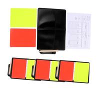 JOINPAYA 4 Sets Standard Soccer Referee Cards with Portable Wallet Red and Yellow Cards in Folding Holder for Football Match Officiating Multi-function Kit for Sports Officials and Referees