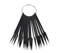 JOINPAYA 40 Pieces Fan Shaped Nail Display Sticks round Ring, Plastic Manicure Tools for Practice and Gel Nail Colour Display, Smooth Surface No Burrs, 2 Sets for Home or Salon Use