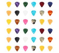 JOINPAYA 40pcs Abs Guitar Picks Set for Bass and Classical Guitar Protect Fingers and Help Beginners Produce Full, Real Sound with Fashionable Appearance Random Color