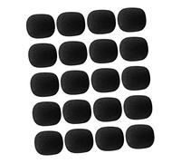 JOINPAYA 40pcs Black Lapel Microphone Sponge Covers 20x15x5mm Windproof Mic Windscreens Headset Mic Accessories for Professional Noise Reduction