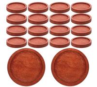 JOINPAYA 40Pcs Wood Round Pendant Trays 30Mm Outer Diameter 25Mm Inner Diameter Coffee Color Wooden Jewelry Bases for Badge Pins Crafts and DIY Accessories