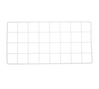 JOINPAYA 40x20cm Metal Wire Wall Grid Photo Display Panel, Light Grey Grid Picture Frame Rack Hooks for Home Decoration and Wall Hanging Organizer