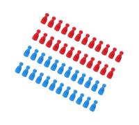 JOINPAYA 48pcs Wooden Human Shaped Chessman for Board Games Natural Flight Chess Pawns with Red Blue Pieces Educational for Logic Patience and Skill Development Suitable for Adults