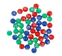 JOINPAYA 49Pcs Adult Party Raffle Balls Plastic Bingo Game Balls for Fun Lottery Draws Lightweight and Portable Raffle Number Balls with Clear Design for Parties