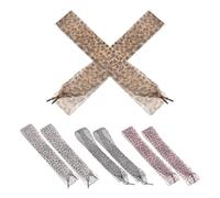 JOINPAYA 4pair Cm Wide Leopard Print Shoe Laces for Women, Printed Flat Polyester Ribbon Laces with Enhanced Comfort and Secure Non-slip Fit, for Daily Footwear Decor and Active Lifestyles