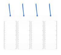 JOINPAYA 4pcs 3X Bookmark Magnifier with Ruler, PVC Portable Flat Page Magnifying Sheet Lens for Reading Books, Newspapers, and Magazines, Compact Fresnel Magnifying Glasses for Low Vision