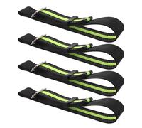JOINPAYA 4pcs Adjustable Ski Binding Brake Leash Straps Black Ski Brake Retainer Bands for Snowboard and Boot Carrier Outdoor Winter Sports Safety Accessory
