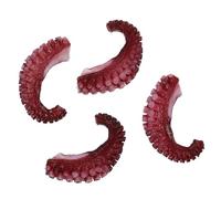 JOINPAYA 4pcs Artificial Octopus Claws Model in Red Pvc with Vivid Lifelike Appearance, Creative Design Seafood Simulation Decoration for Home Decoration Ornaments and Photo Photography