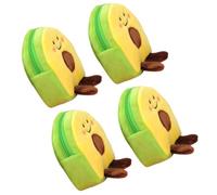JOINPAYA 4pcs Avocado Shape Plush Coin Pouch Set Mini Wallet Change Purse for Keychain Accessories