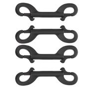 JOINPAYA 4pcs Black Double Ended Snap Hooks Metal Trigger Clip Dog Leash Clasp for Outdoor Walks Home Pet Accessory