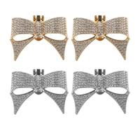 JOINPAYA 4pcs Bow Shoe Buckle Charm M504 Zinc Alloy Clip-on Decoration