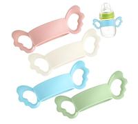 JOINPAYA 4pcs Boy Girl Bottle Handle Boon Bottles Silicone Sleeve Nursing Grip Replacement Part Feeding Carrier