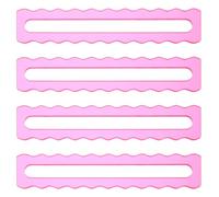 JOINPAYA 4pcs Bright Acrylic Mahjong Line Reader Clear Scalloped Card Guide Tool for Beginners Rules Assistant for Family Gatherings and Festival Decorations