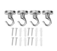 JOINPAYA 4pcs Ceiling Hooks Heavy Duty Hanging Plant Hooks Ceiling 1.57x0.86x0.39in Iron Easy to Assemble Adds Sturdiness Suitable for Bird Feeders and Baskets in Living Room and Porch