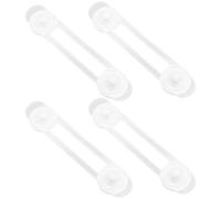 JOINPAYA 4pcs Childproof Drawer Safety Locks with Flexible Glue for Secure Fit, Adaptable White Locks for Drawers and Refrigerators, for Safety in Homes