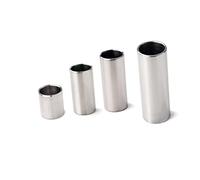 JOINPAYA 4pcs Chromed Steel Guitar Slides Stainless Steel Silver Blues Guitar Slider Excellent Intonation Sturdy Metal for Acoustic and Electric