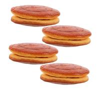 JOINPAYA 4pcs Cultural Japanese Dorayaki Cake Models Fake Desserts for Photo Studio Kitchen Decor