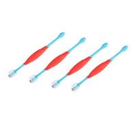 JOINPAYA 4pcs Double-Head Dog Toothbrush Set for Pets with Anti-Slip Plastic and TPE Material, Supple Design for Effective Oral Care and Teeth Cleaning at Home