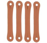 JOINPAYA 4pcs Drumstick Control Clips Leather Grip Straps Non-slip Finger Holder for 5a 7a Drumsticks Auxiliary Tool for Beginner Drummers Random Color