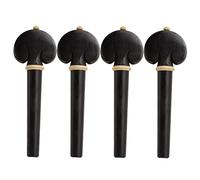 JOINPAYA 4pcs Ebony Cello Pegs Shaft Handle Wooden Cello Accessories Solid Wood Accurate Grinding Enhance Sound Quality