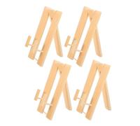 JOINPAYA 4pcs Folding Fan Holder Stand with Adjustable Slots | Wooden Detachable Base, Minimalist Tabletop Design, Supports Multiple Fans, for Shelf Decor and Tea Houses