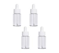 JOINPAYA 4pcs Glass Dropper Bottles 20ml Empty Sub Bottles with Cover for Essential Oil and Cosmetics, Silicone Plastic Material, Smooth Surface and Good Holding Feeling