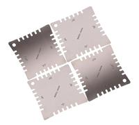 JOINPAYA 4pcs Guitar Arc Ruler Set Stainless Steel Radius Gauge String Action Measure Tools for Acoustic and Bass Guitar Neck Curve Measurement Professional Silver