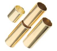 JOINPAYA 4pcs Guitar Slider Sticks Metal Guitar Slide Ring for Acoustic Electric Bass Musical Instrument Slider Easy to Play Carry