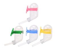 JOINPAYA 4pcs Hamster Water Feeders Anti-leakage Plastic Water Bottles 60ml Quiet Vacuum Design for Hamster Cage and Travel Random Color Random Style