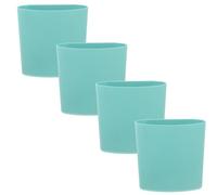 JOINPAYA 4pcs Hanging Storage Bins for Rolling Cart Accessories Small Plastic Hanging Buckets Collecting Waste Bins Kitchen Cosmetic Trash Can Peacock Blue