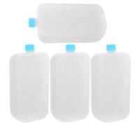 JOINPAYA 4pcs Ice Block Cooling Case Freezer Packs for Coolers Reusable Pe Rubber Material White Easy to Store Food Transport