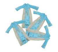 JOINPAYA 4pcs Islamic Doll Costume Set for Dolls Sky Blue Long Sleeve Abaya and Thobe for Easy to Wear Modest Arabian Outfit for Display and Play