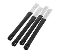 JOINPAYA 4pcs Jazz Drum Brushes Set White Nylon Flexible Soft Wire Brushes for Jazz Percussion Drum Kit Accessories Suitable for Amateur and Professional Drummers