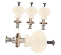 JOINPAYA 4pcs Metal Ukulele Pegs Tuning Pegs for Ukulele Sturdy Plastic Metal Design, Easy to Operate, Portable, White round Tuning Accessories for Folk Instruments
