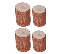 JOINPAYA 4pcs Mini Tree Stump Holder Set Made of Chinese Fir Wood, Rustic Artistic Design with Versatile Use as Photography Prop and Home Decor for DIY Craft Projects